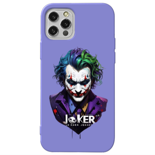 Apple iPhone 13 Pro Le amer Joker Purple Colored Silicone TPU Θήκη