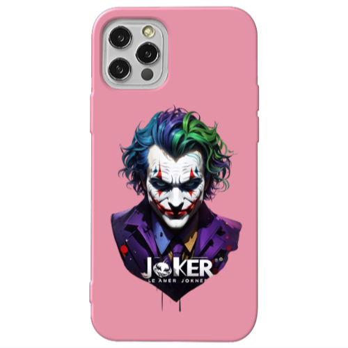 Apple iPhone 13 Pro Le amer Joker Pink Colored Silicone TPU Θήκη