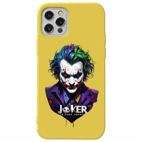 Apple iPhone 13 Pro Le amer Joker Yellow Colored Silicone TPU Θήκη