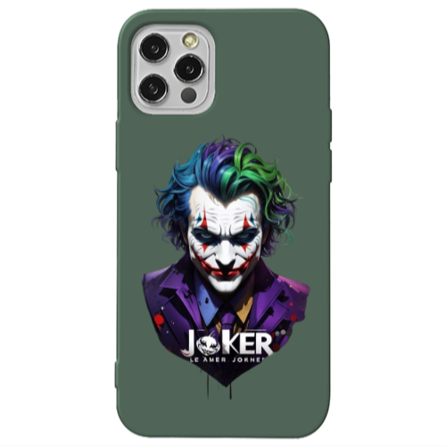Apple iPhone 13 Pro Le amer Joker Dark Green Colored Silicone TPU Θήκη