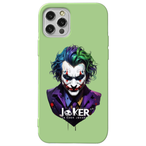 Apple iPhone 12 Pro Le amer Joker Light Green Colored Silicone TPU Θήκη