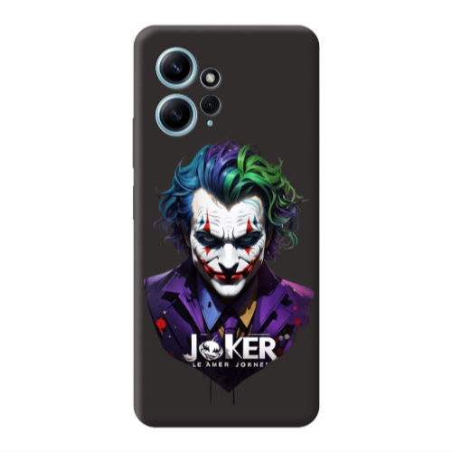 Xiaomi Redmi Note 12 4G Le amer Joker Black Colored Silicone TPU Θήκη
