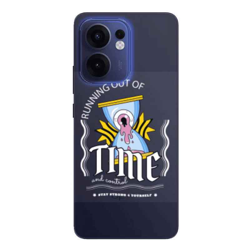 Oppo Reno 13 F Running out of time Transparent Silicone TPU Θήκη
