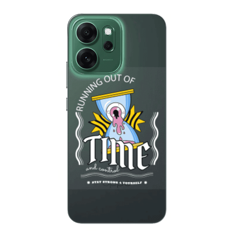 Oppo 14 F Running out of time Transparent Silicone TPU Θήκη