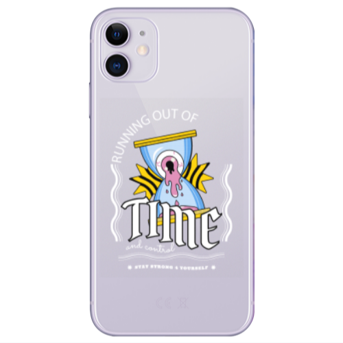 Apple iPhone 11  Running out of time Transparent Silicone TPU Θήκη