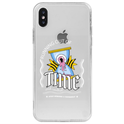 Apple iPhone X Running out of time Transparent Silicone TPU Θήκη