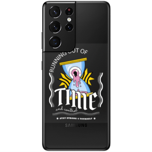 Samsung S21 Ultra Running out of time Transparent Silicone TPU Θήκη