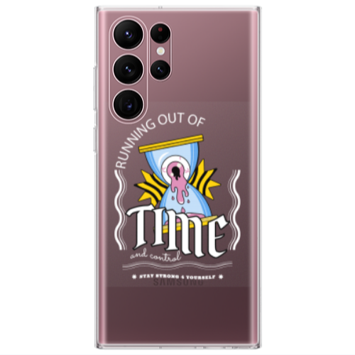 Samsung S22 Ultra Running out of time Transparent Silicone TPU Θήκη