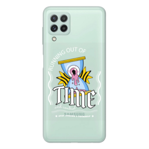Samsung A22 4G Running out of time Transparent Silicone TPU Θήκη