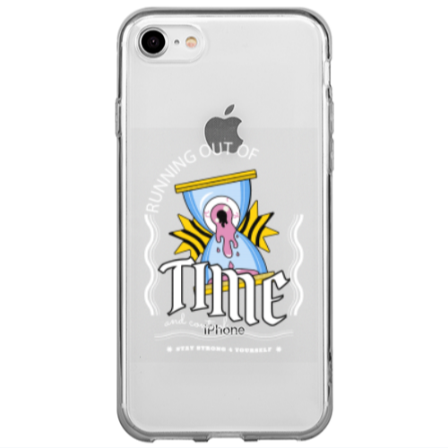 Apple iPhone 7 Running out of time Transparent Silicone TPU Θήκη