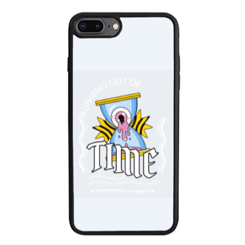 Apple iPhone 7 Plus Running out of time Black Glossy Θήκη