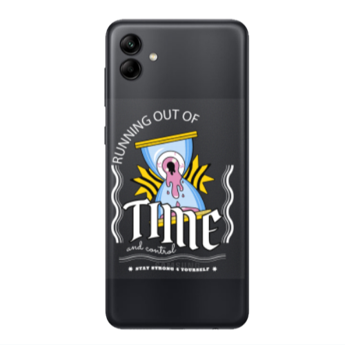 Samsung A04 Running out of time Transparent Silicone TPU Θήκη
