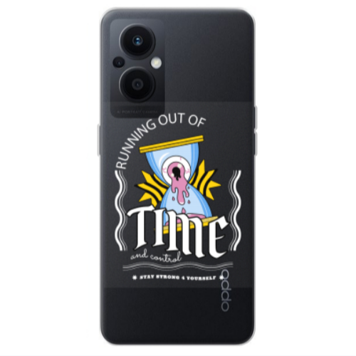 Oppo Reno 7 Lite Running out of time Transparent Silicone TPU Θήκη