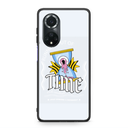 Huawei Nova 9 Running out of time Black Glossy Θήκη