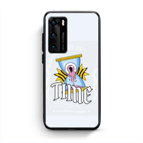 Huawei P40 Running out of time Black Glossy Θήκη