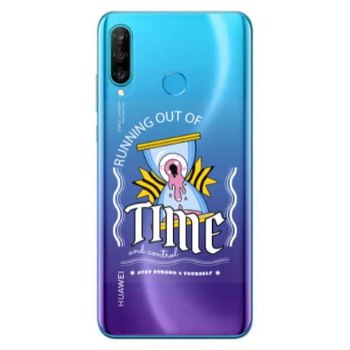 Huawei P30 Lite Running out of time Transparent Silicone TPU Θήκη