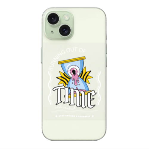 Apple iPhone 15 Plus Running out of time Transparent Silicone TPU Θήκη