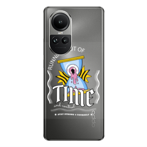 Oppo Reno10 5G Running out of time Transparent Silicone TPU Θήκη