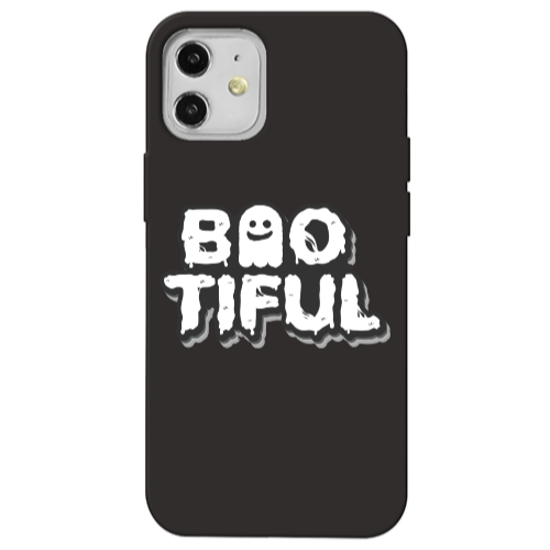 Apple iPhone 12 Baotiful Black Colored Silicone TPU Θήκη