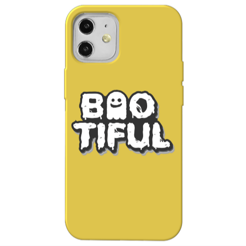 Apple iPhone 12 Baotiful Yellow Colored Silicone TPU Θήκη
