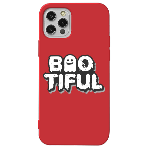 Apple iPhone 12 Pro Baotiful Red Colored Silicone TPU Θήκη