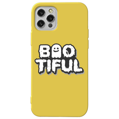 Apple iPhone 12 Pro Baotiful Yellow Colored Silicone TPU Θήκη