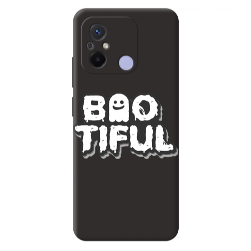 Xiaomi Redmi 12C Baotiful Black Colored Silicone TPU Θήκη