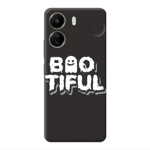 Xiaomi Redmi 13C Baotiful Black Colored Silicone TPU Θήκη