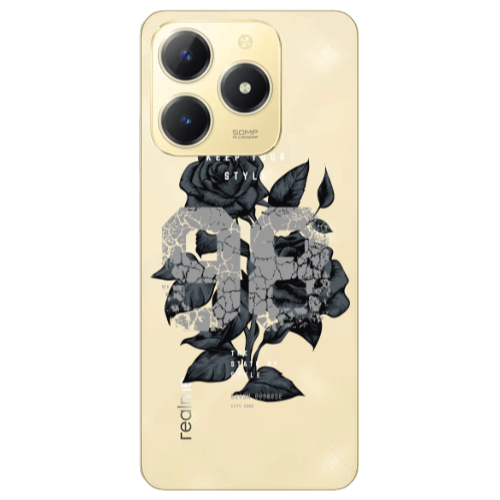 Realme C61 Flower 98 Transparent Silicone TPU Θήκη
