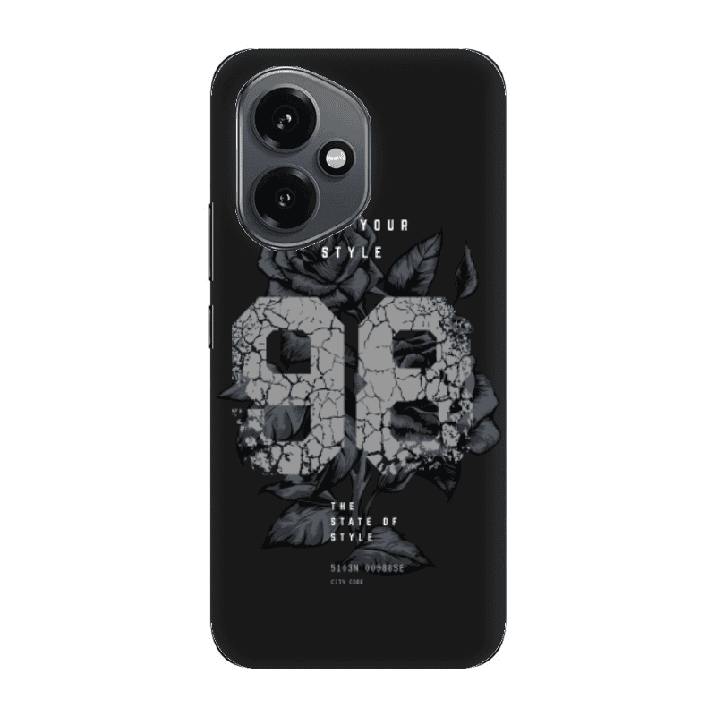 Honor Magic 400 Flower 98 Black Colored Silicone TPU Θήκη