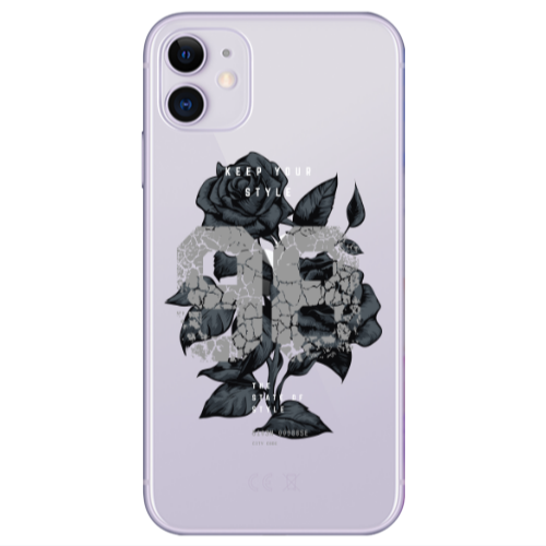 Apple iPhone 11  Flower 98 Transparent Silicone TPU Θήκη