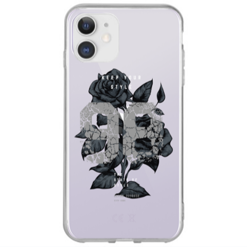 Apple iPhone 12 Flower 98 Transparent Silicone TPU Θήκη