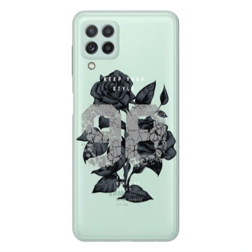 Samsung A22 4G Flower 98 Transparent Silicone TPU Θήκη