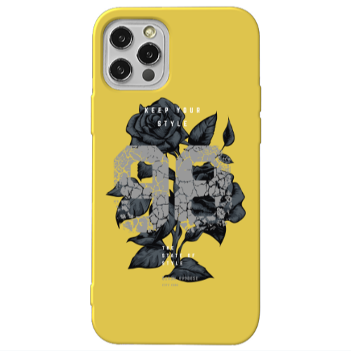 Apple iPhone 13 Pro Flower 98 Yellow Colored Silicone TPU Θήκη