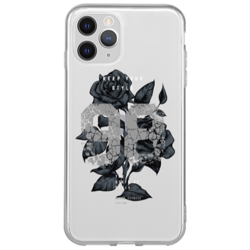 Apple iPhone 12 Pro Max Flower 98 Transparent Silicone TPU Θήκη