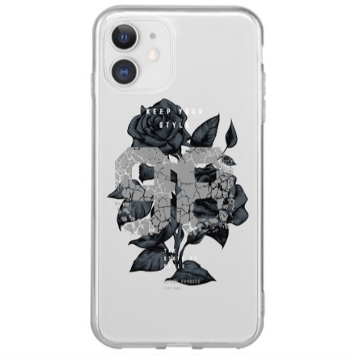 Apple iPhone 12 Mini Flower 98 Transparent Silicone TPU Θήκη