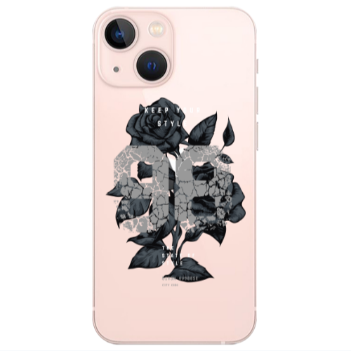 Apple iPhone 13 Mini Flower 98 Transparent Silicone TPU Θήκη