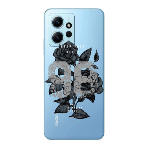 Xiaomi Redmi Note 12 4G Flower 98 Transparent Silicone TPU Θήκη