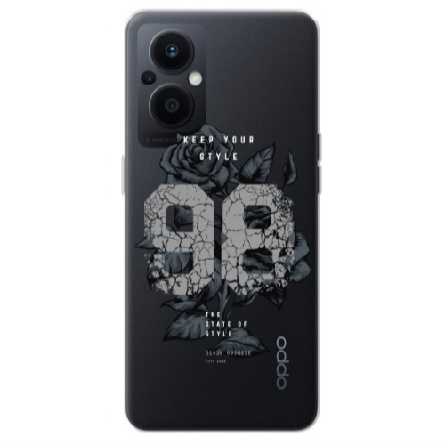 Oppo Reno 7 Lite Flower 98 Transparent Silicone TPU Θήκη
