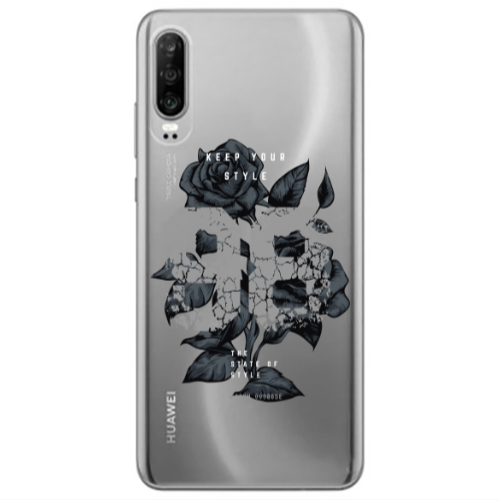 Huawei P30 Flower 98 Transparent Silicone TPU Θήκη