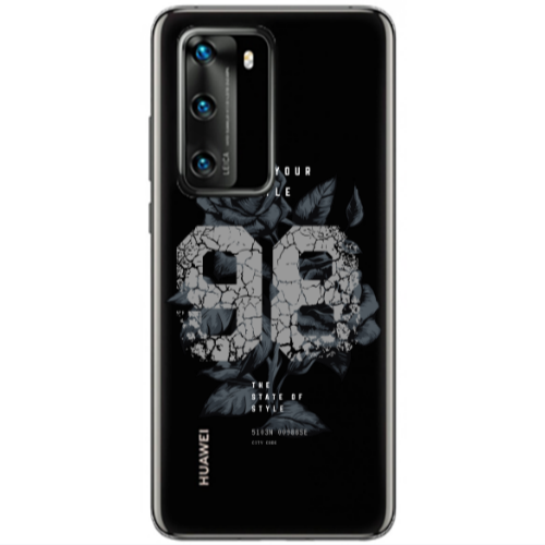 Huawei P40 Flower 98 Transparent Silicone TPU Θήκη
