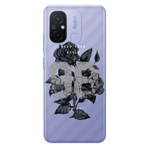 Xiaomi Redmi 12C Flower 98 Transparent Silicone TPU Θήκη