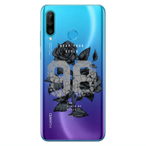 Huawei P30 Lite Flower 98 Transparent Silicone TPU Θήκη