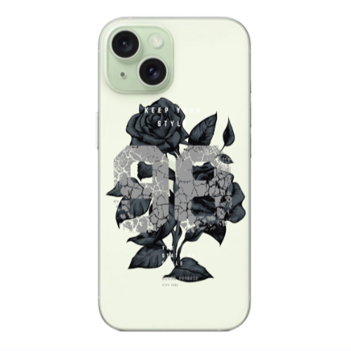 Apple iPhone 15 Flower 98 Transparent Silicone TPU Θήκη