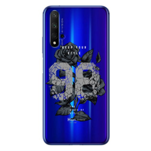 Huawei Nova 5 T Flower 98 Transparent Silicone TPU Θήκη