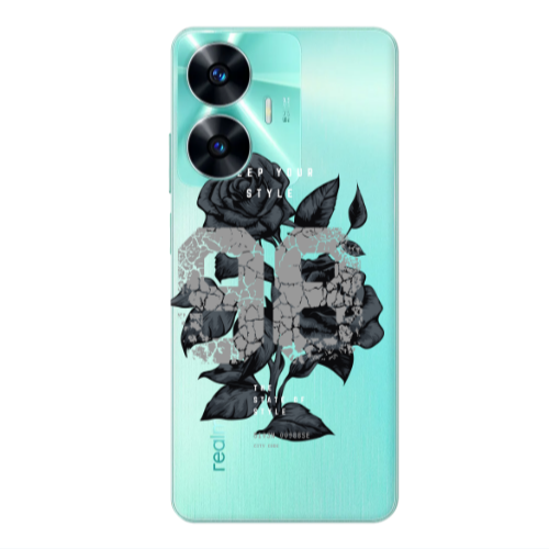 Realme C55 Flower 98 Transparent Silicone TPU Θήκη