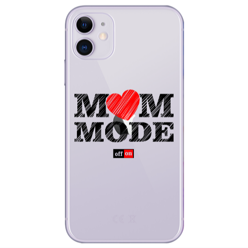 Apple iPhone 11  Mom mode on Transparent Silicone TPU Θήκη