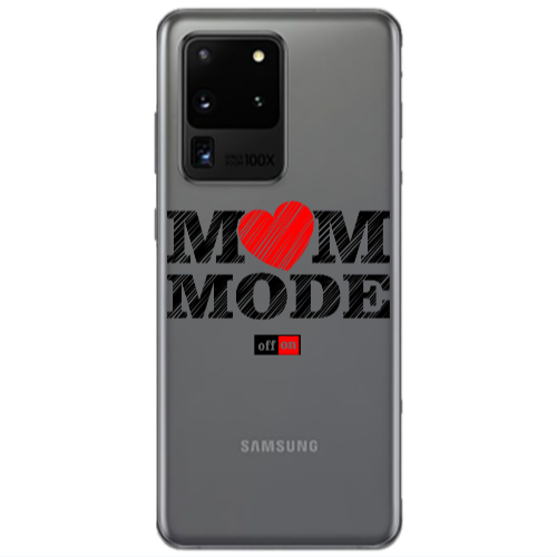 Samsung S20 Ultra Mom mode on Transparent Silicone TPU Θήκη