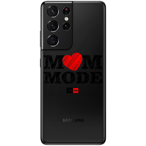 Samsung S21 Ultra Mom mode on Transparent Silicone TPU Θήκη