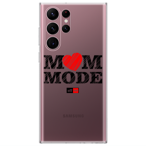Samsung S22 Ultra Mom mode on Transparent Silicone TPU Θήκη